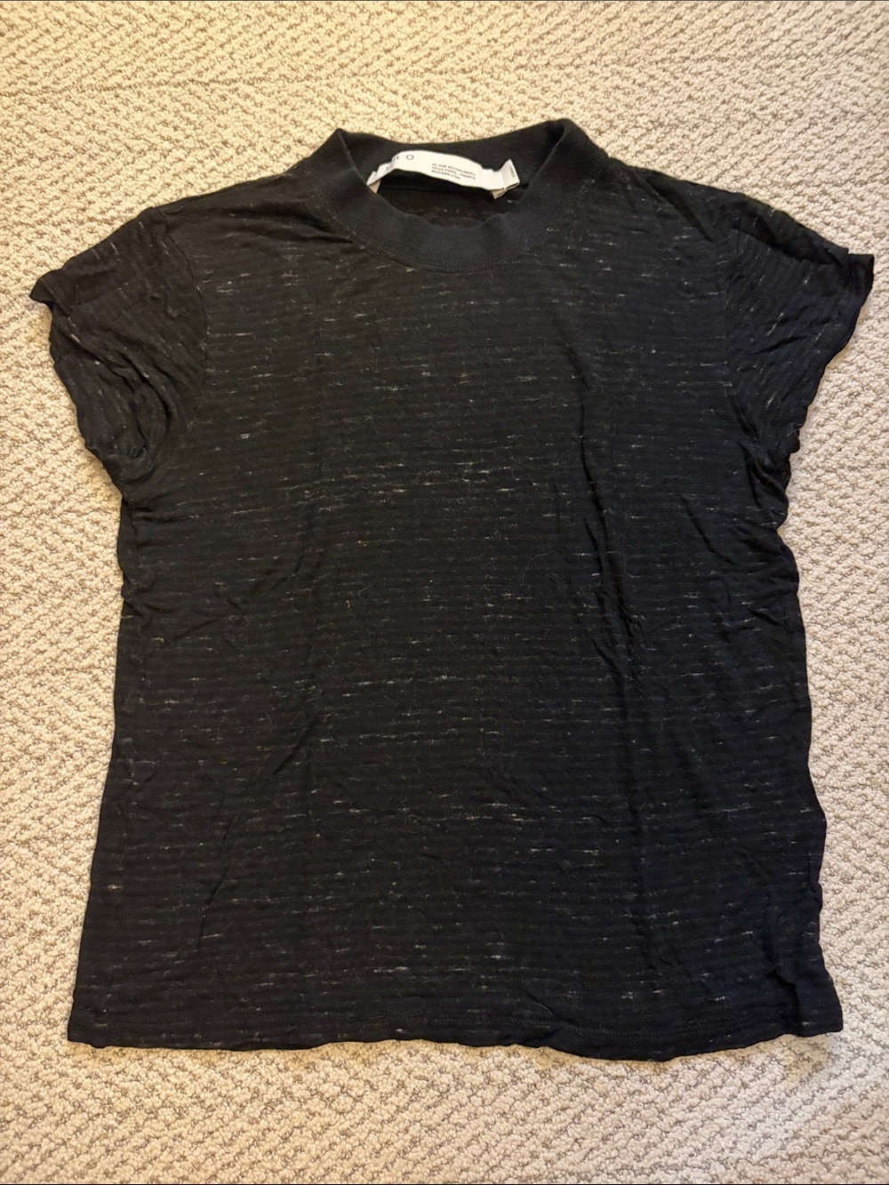 IRO Black Short-Sleeve Crewneck T-Shirt